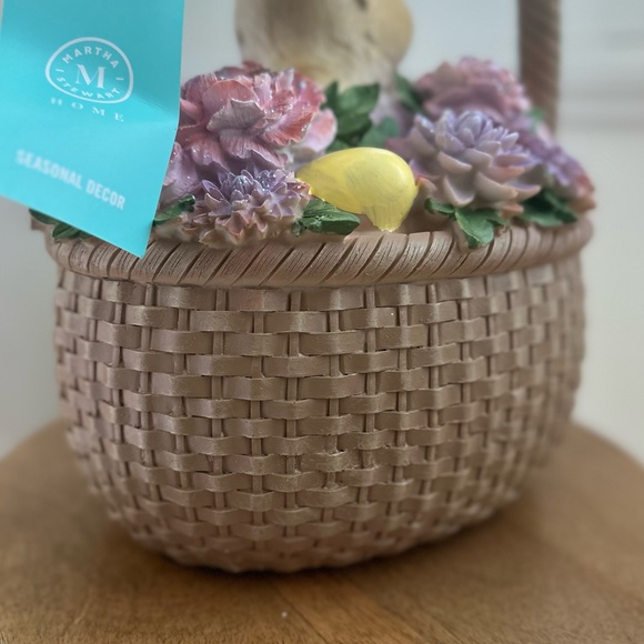 Martha Stewart Easter spring bunny basket ceramic table top decoration - Picture 9 of 12